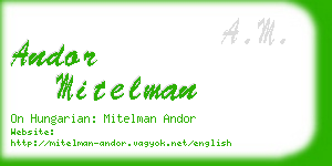 andor mitelman business card